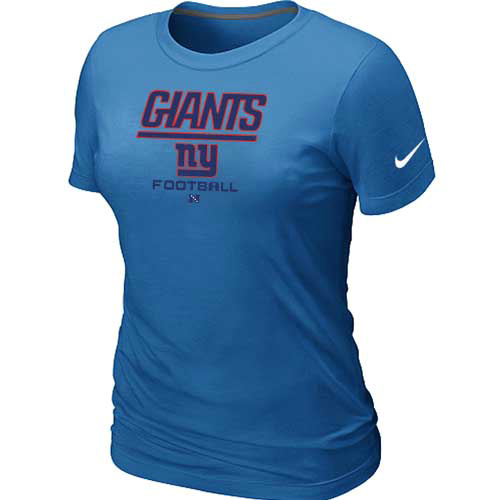 Nike New York Giants Women's Critical Victory NFL T-Shirt - Light Blue